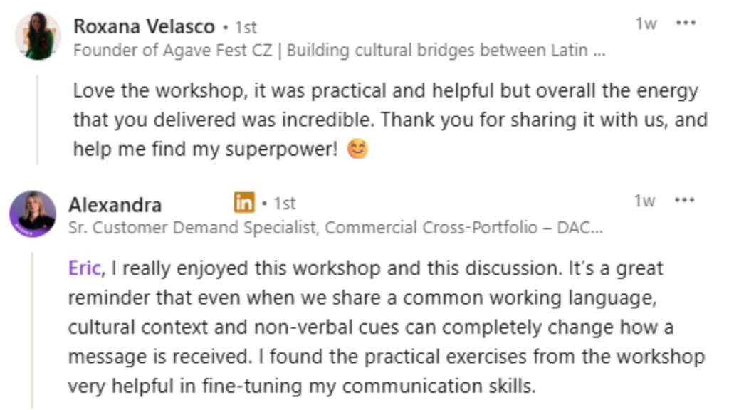reseñas sobre el taller de networking y comunicación en inglés cómo recordar nombres
